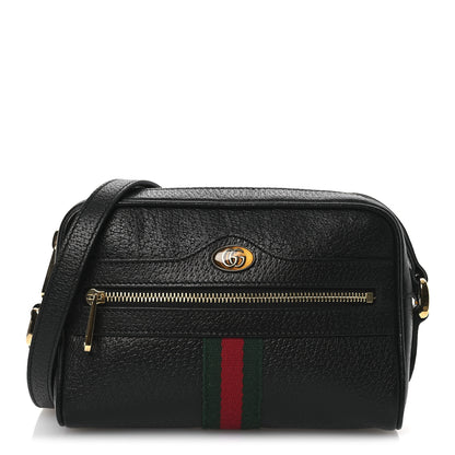 Gucci Calfskin Web Mini Ophidia Shoulder Bag Black 1 of 10