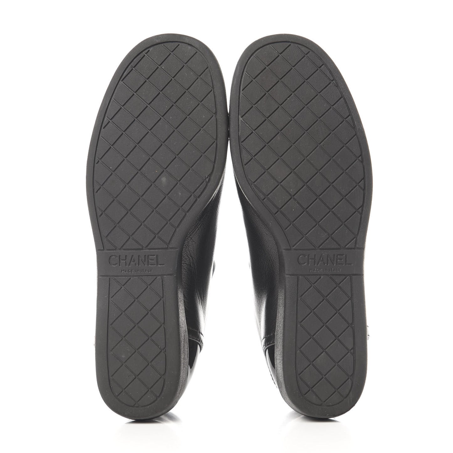 Lambskin Patent Cap Toe CC Sneakers 36.5 Black