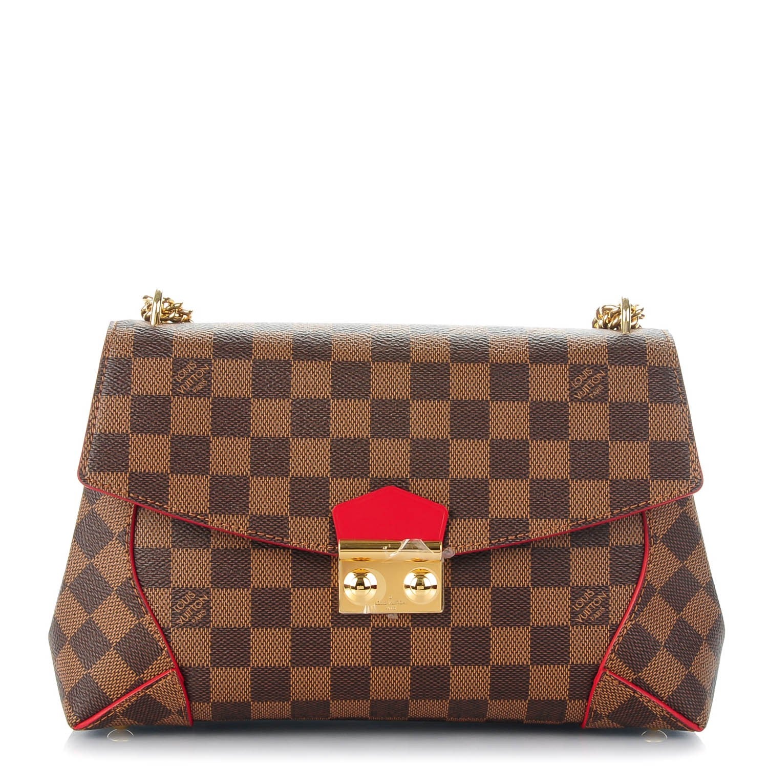 Louis Vuitton Damier Ebene Caissa Clutch Cherry 1 of 7