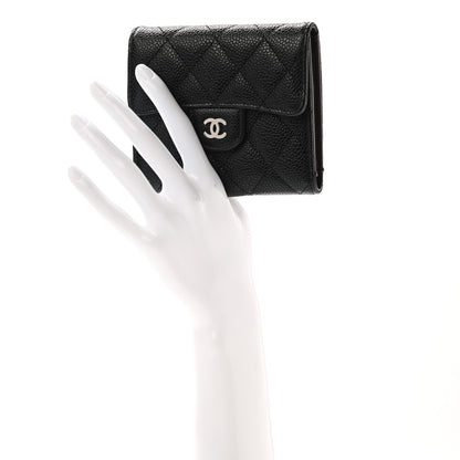 Chanel Caviar Quilted Compact Flap Wallet Black 2 of 9