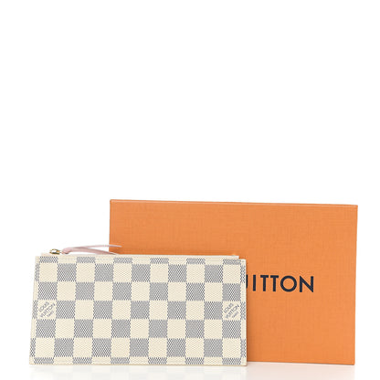 Louis Vuitton Damier Azur Felicie Chain Wallet Zippered Insert Rose Ballerine 6 of 6