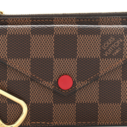 Louis Vuitton Damier Ebene Recto Verso Card Holder Red 5 of 10