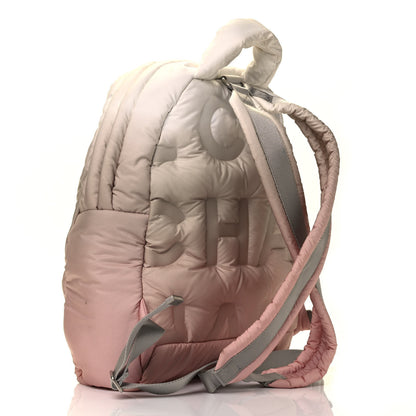 Chanel Nylon Embossed Small Doudoune Backpack Pink Grey White 2 of 6