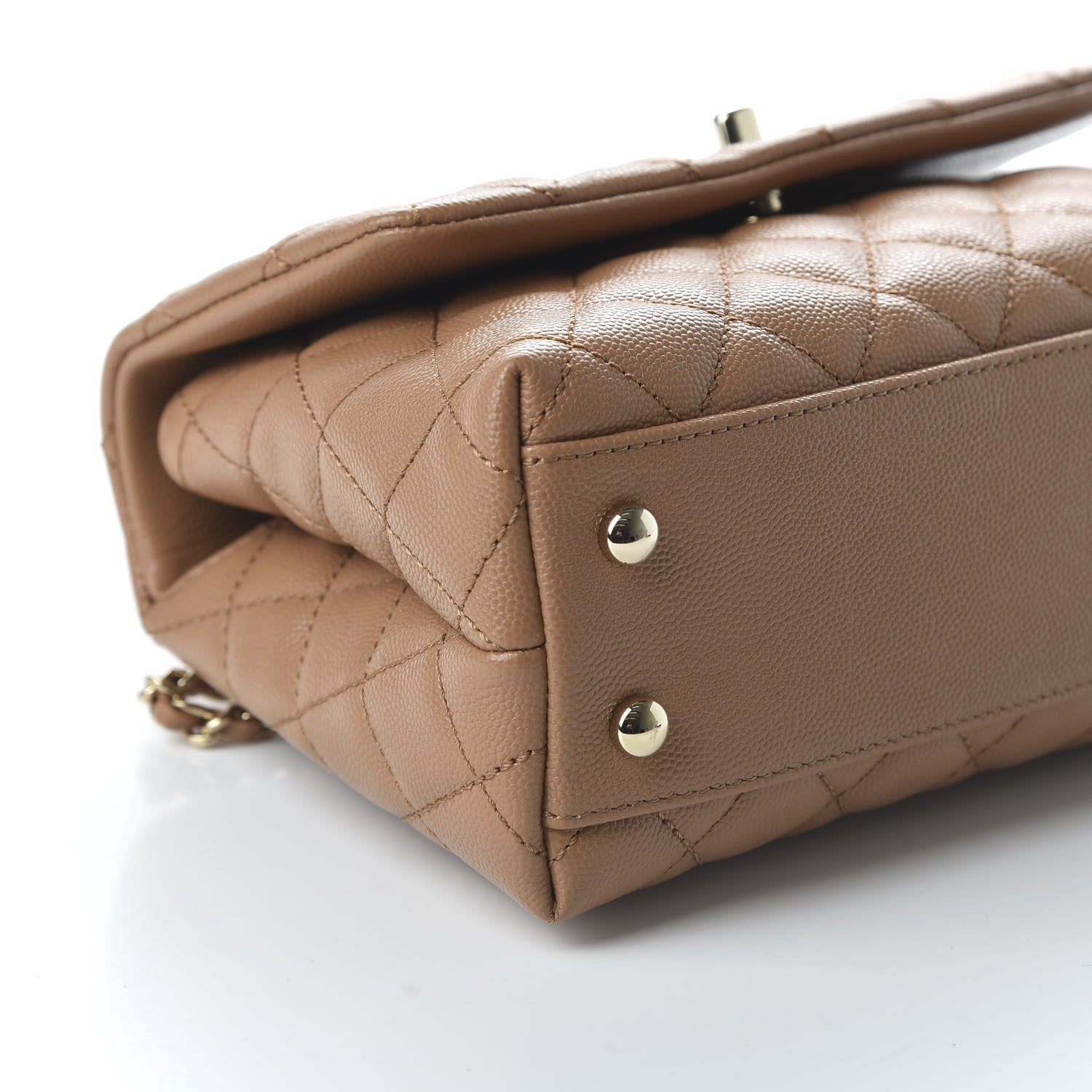 Chanel Caviar Quilted Mini Coco Handle Flap Brown 6 of 10