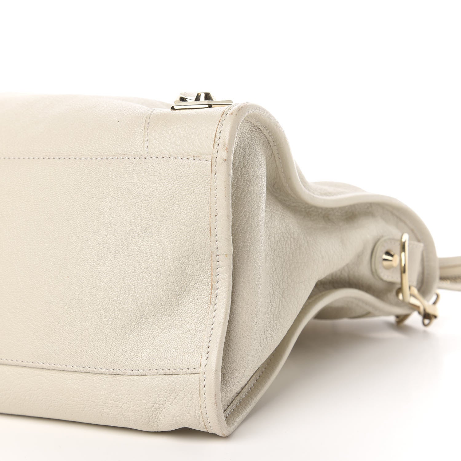 Balenciaga Chevre Gold Metallic Edge Hardware City Ivoire 9 of 10