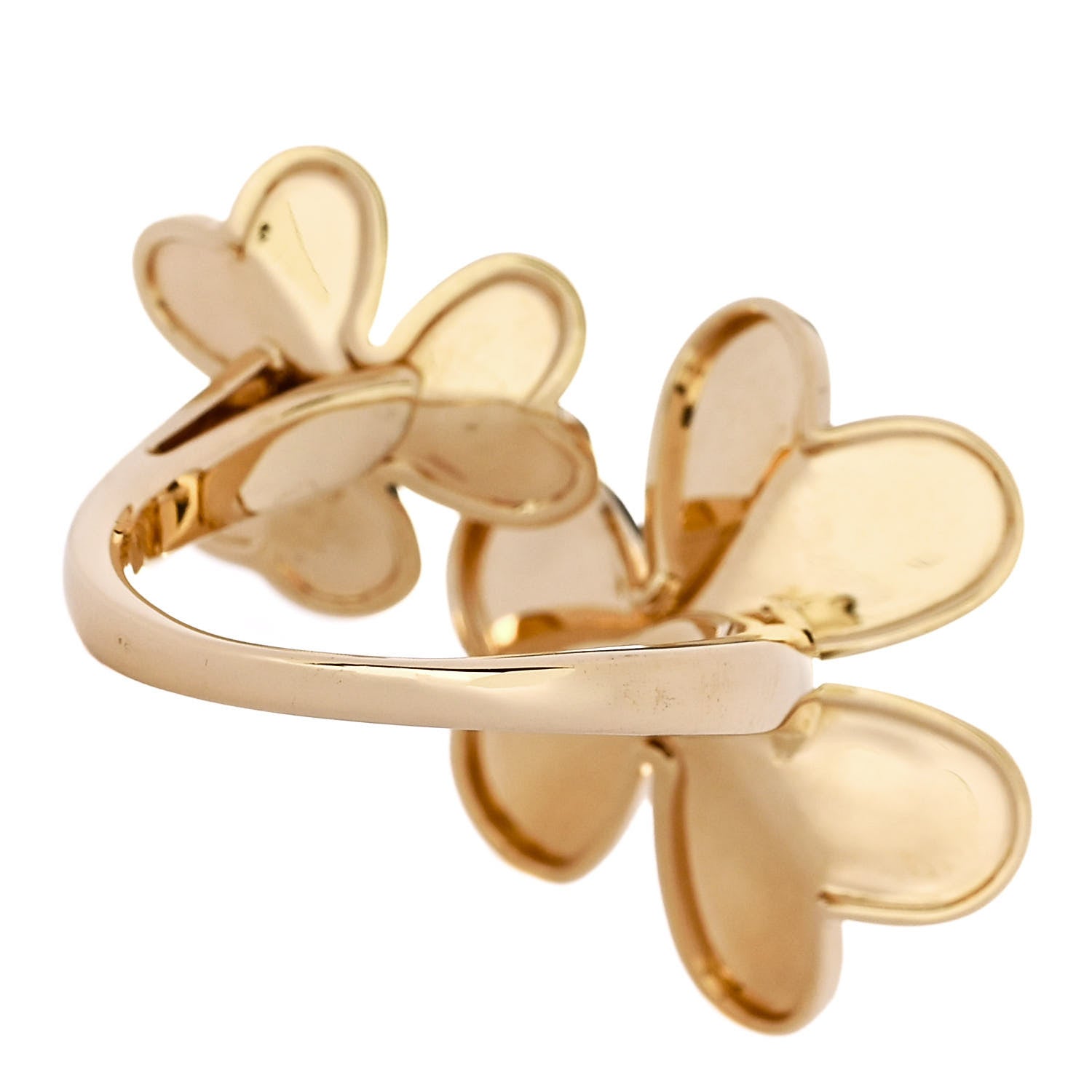 Van Cleef & Arpels 18K Yellow Gold Diamond Frivole Between The Finger Ring 56 7.5 4 of 5