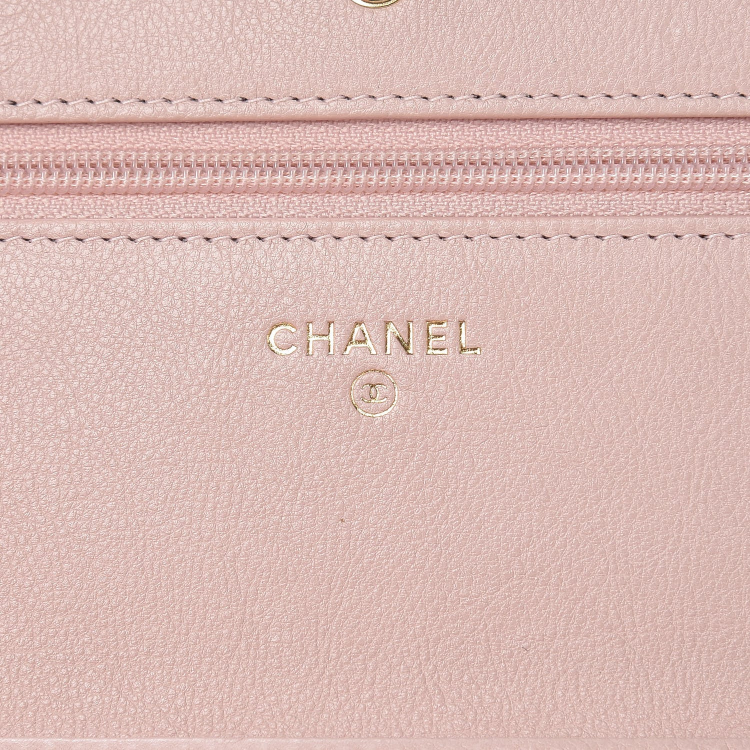 Chanel Calfskin Chevron Quilted Wallet On Chain WOC Pink 6 of 10