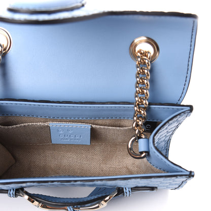 Gucci Soft Microguccissima Mini Emily Chain Shoulder Bag Mineral Blue 5 of 8