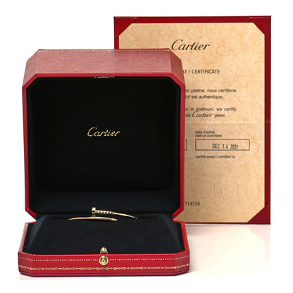 Cartier 18K Yellow Gold Small Juste Un Clou Bracelet 14 5 of 5