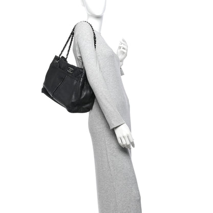 Chanel Washed Lambskin Natural Beauty Tote  Black 2 of 11