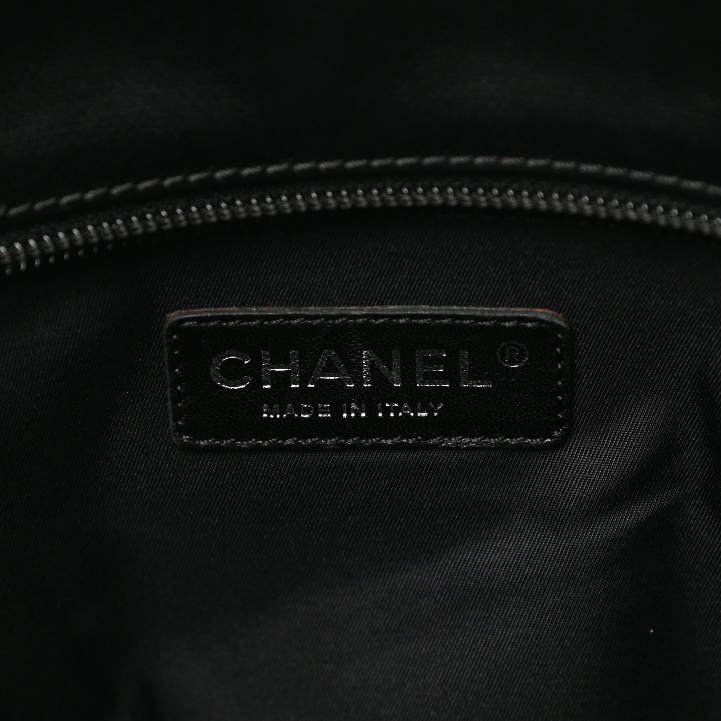 Coated Canvas Quilted Large Paris Biarritz Tote Black