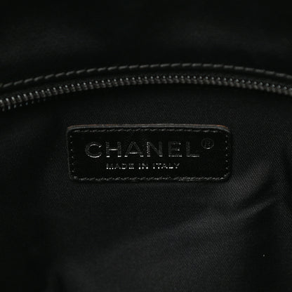 Chanel Coated Canvas Quilted Large Paris Biarritz Tote Black 6 of 10