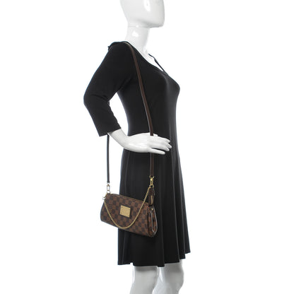 Louis Vuitton Damier Ebene Eva Clutch 2 of 11