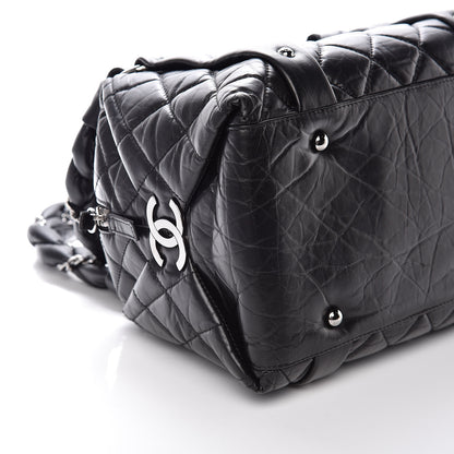 Chanel Distressed Lambskin Lady Braid Small Tote Black 5 of 9