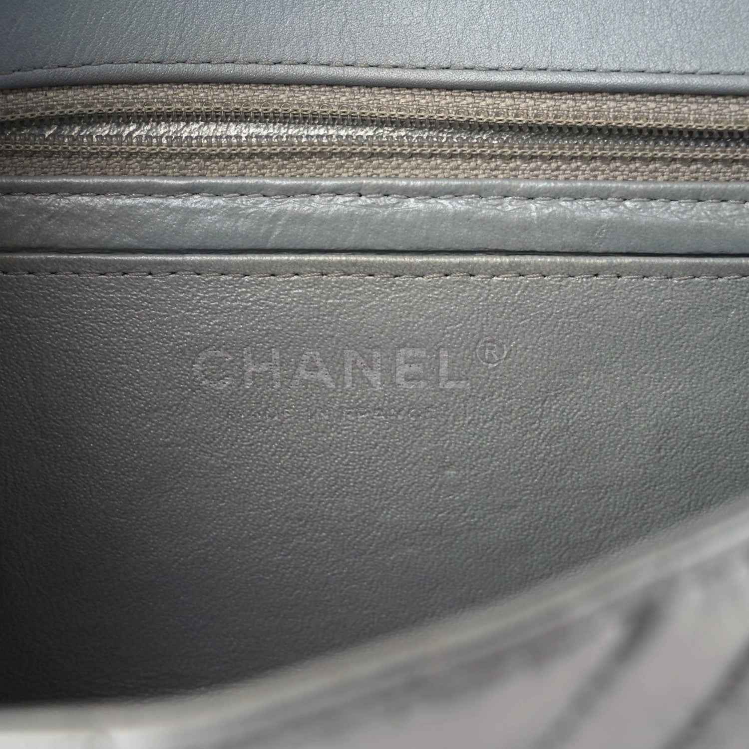 Chanel Patent Metallic Crumpled Calfskin Chevron Quilted Mini Rectangular Flap Silver 7 of 10