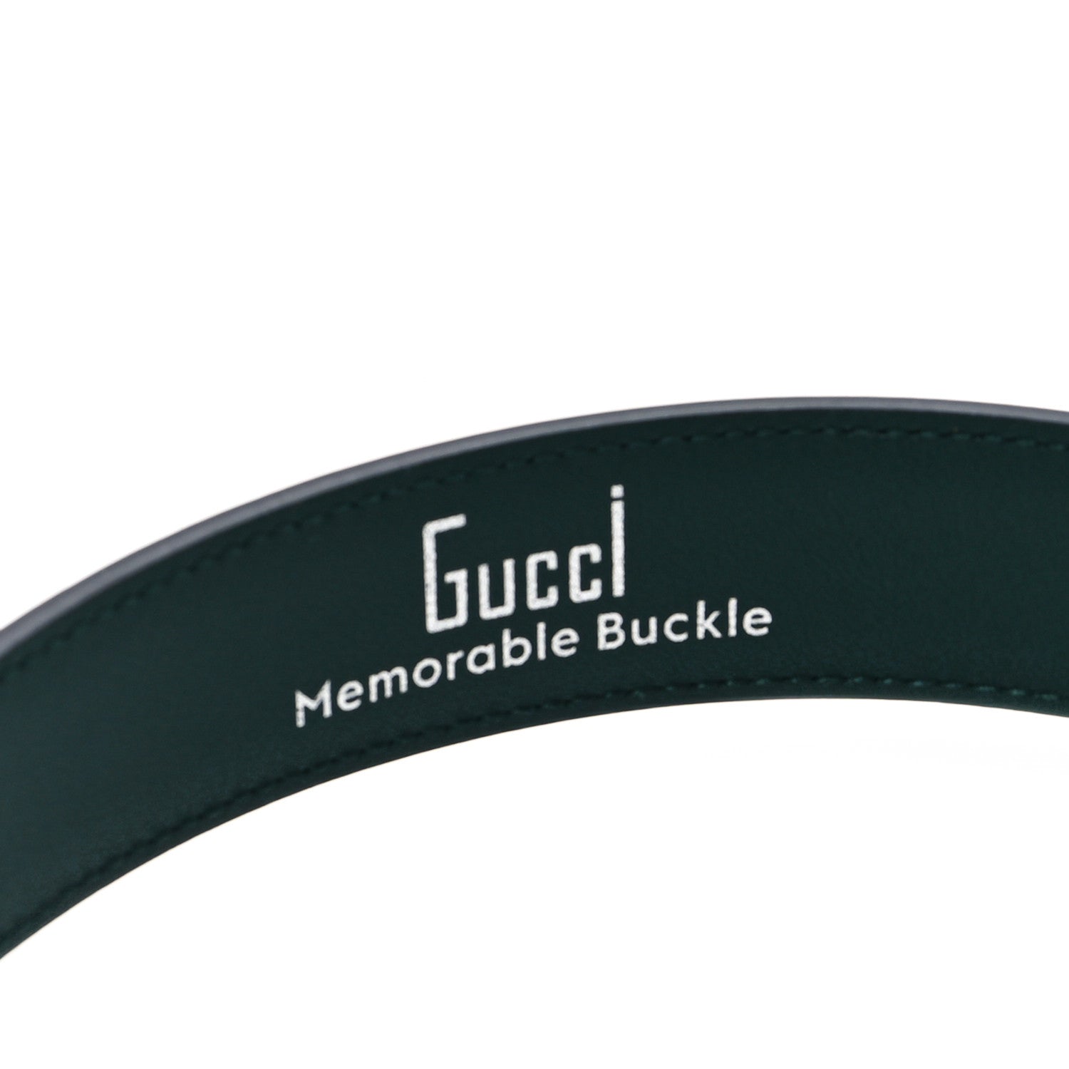 Gucci Ciny Lux Calfskin G Cube Memorable 25mm Belt 110 44 Vintage Green 4 of 5