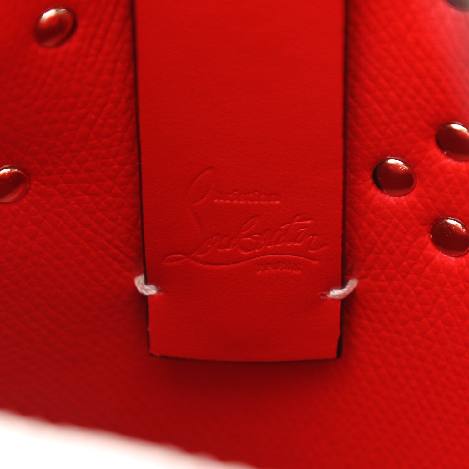 Christian Louboutin Calfskin Empire Spike Studded Mini Courones Tote Blanco Multicolor 6 of 10