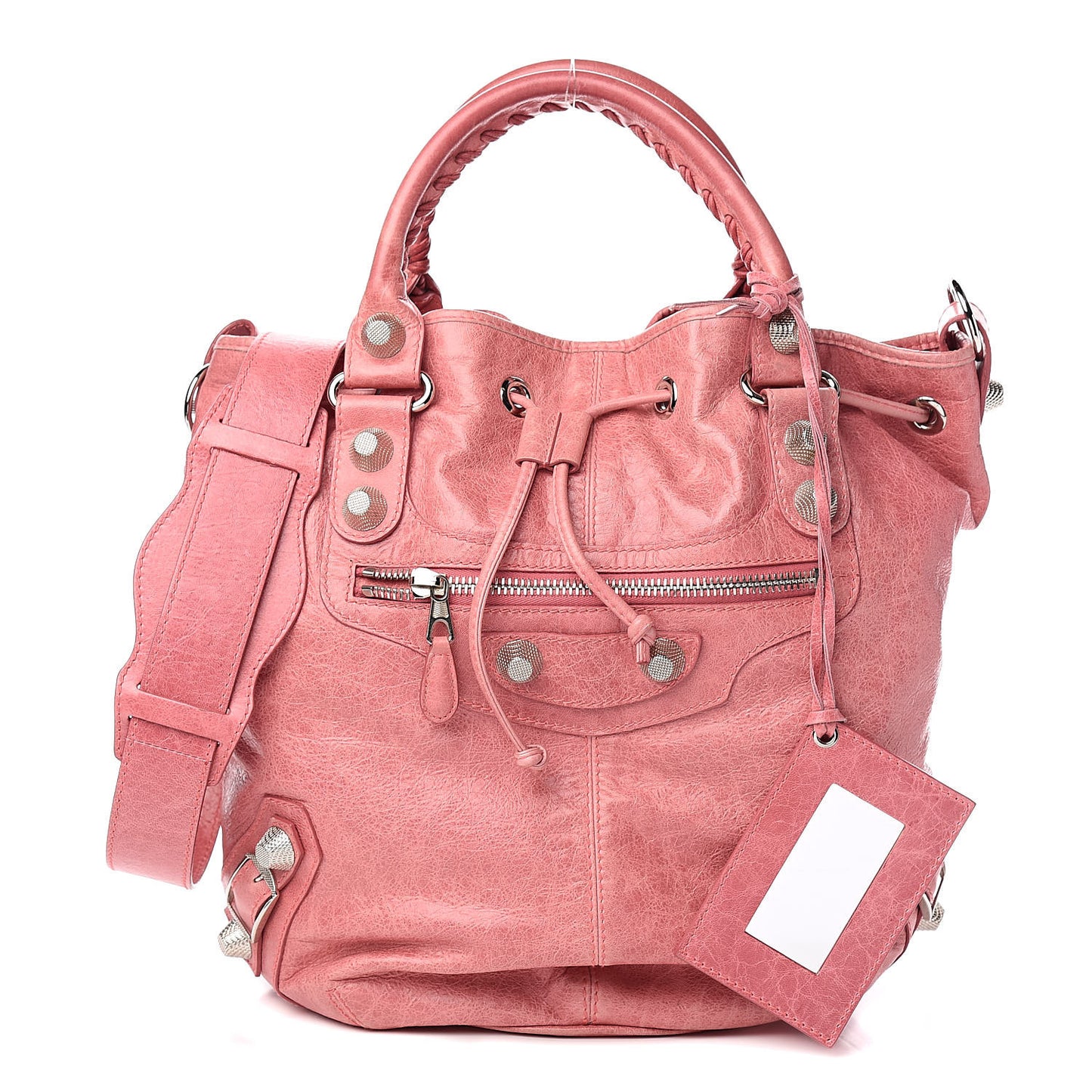 Agneau Giant 21 Silver Hardware Pompon Framboise