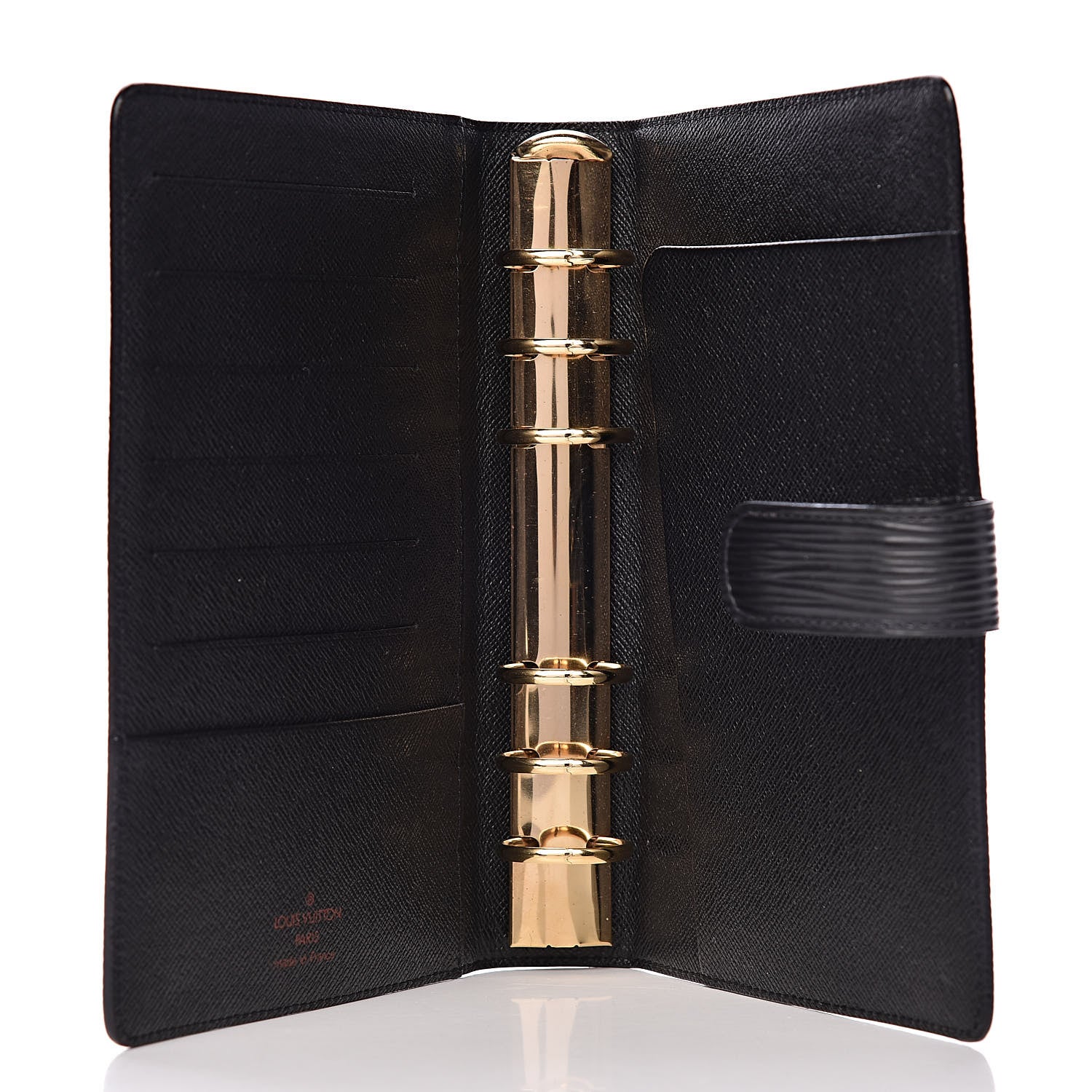Louis Vuitton Epi Medium Ring Agenda Cover Black 5 of 8