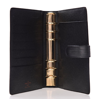 Louis Vuitton Epi Medium Ring Agenda Cover Black 5 of 8
