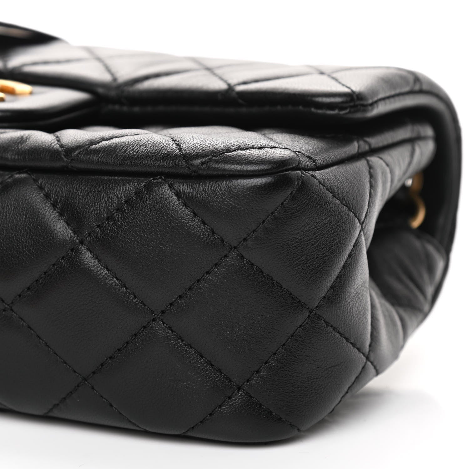 Chanel Lambskin Quilted Mini Rectangular Pearl Crush Flap Black 10 of 11