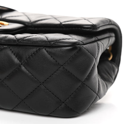 Chanel Lambskin Quilted Mini Rectangular Pearl Crush Flap Black 10 of 11