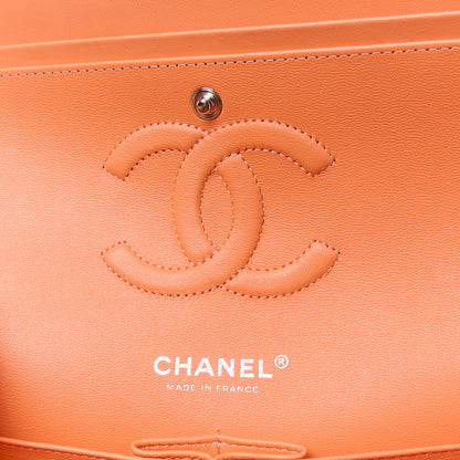 Chanel Lambskin Quilted Medium Double Flap Orange 6 of 12