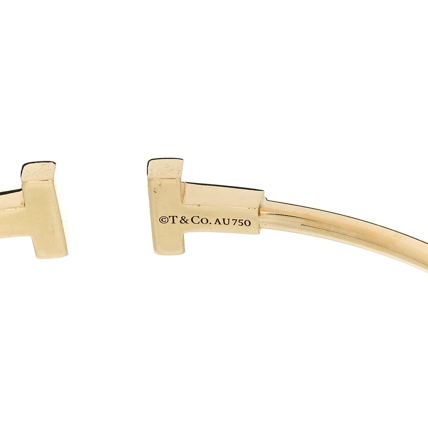 18K Yellow Gold Narrow T Wire Bracelet