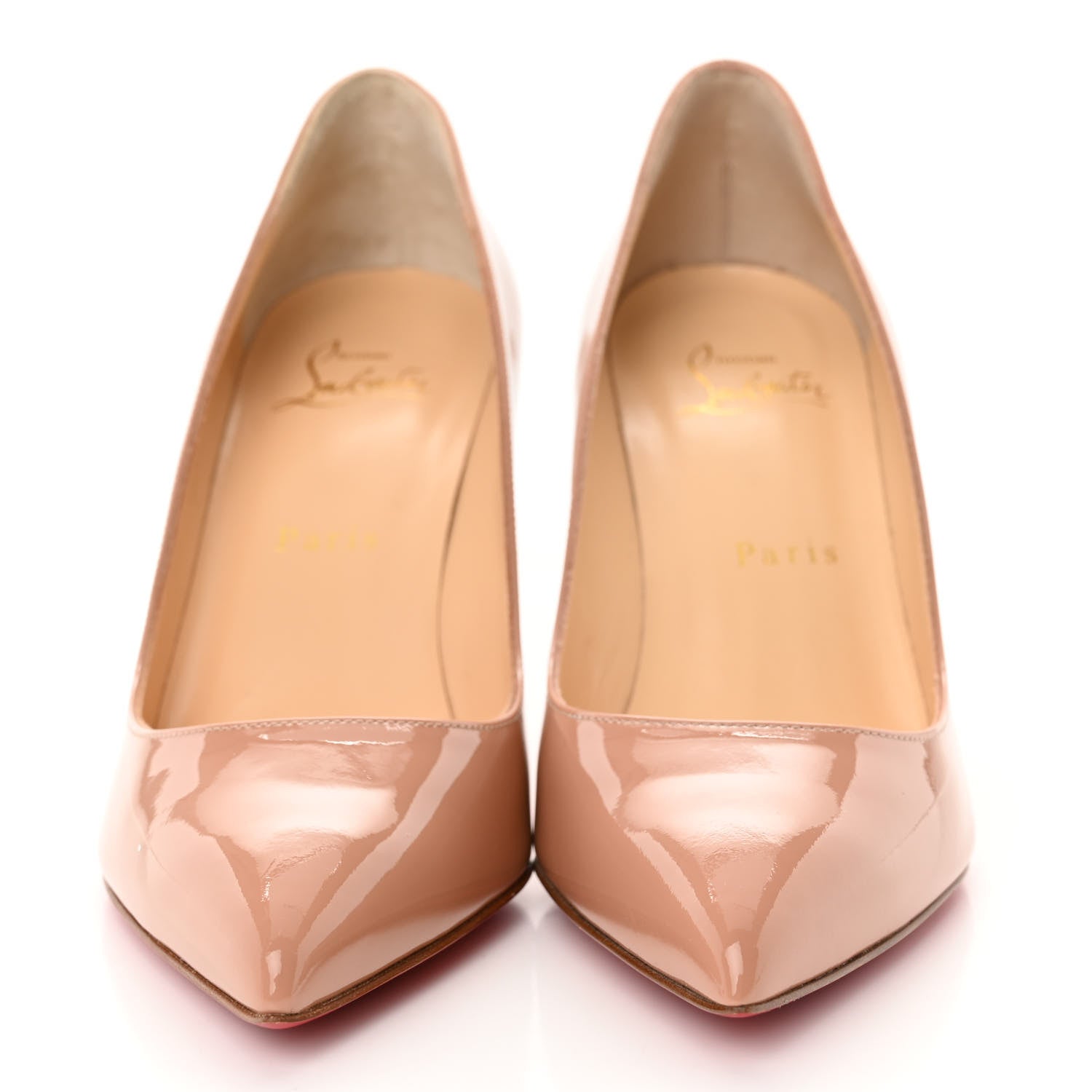 Christian Louboutin Patent Pigalle 85 Pumps 37 Nude 2 of 11