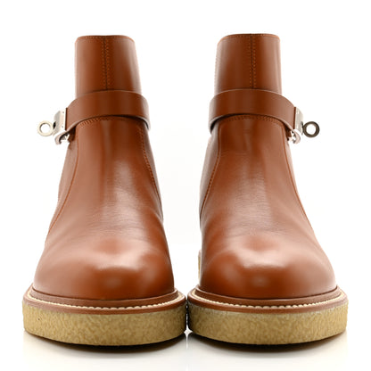 Hermes Heritage Calfskin History Ankle Boots 35.5 Naturel 2 of 11