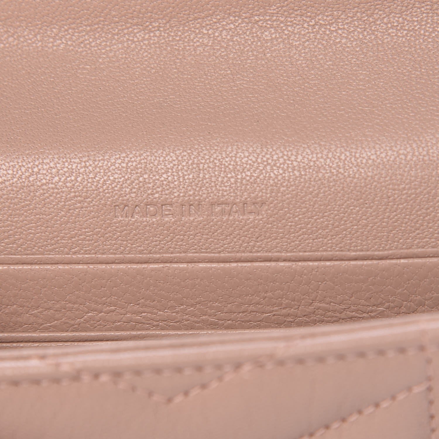 Saint Laurent Lambskin Mixed Matelasse Chevron Small Monogram Envelope Wallet Nude 7 of 10