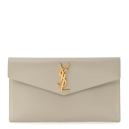 Saint Laurent Smooth Shiny Calfskin Uptown Pouch Crema Soft 1 of 8