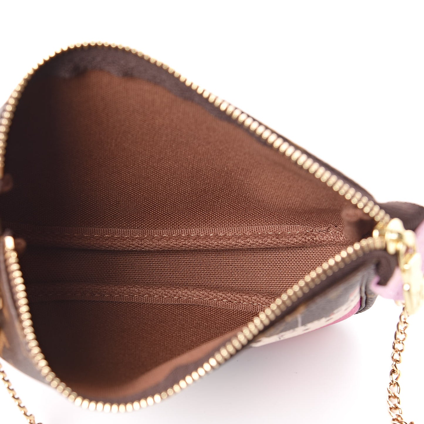 Monogram 2016 Christmas Animation Mini Pochette Accessories Rose Ballerine