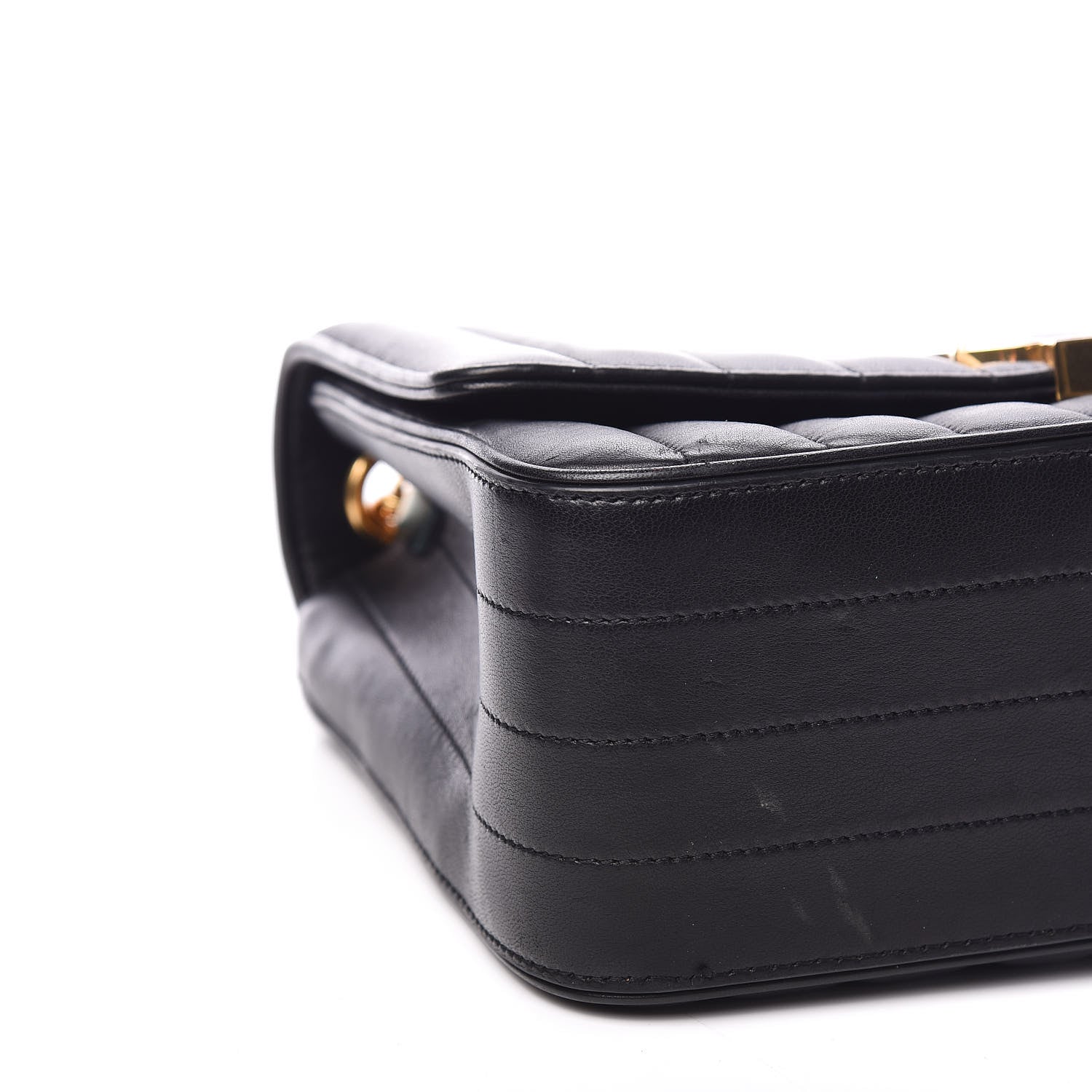 Saint Laurent Lambskin Matelasse Monogram Large Vicky Chain Bag Black 8 of 11