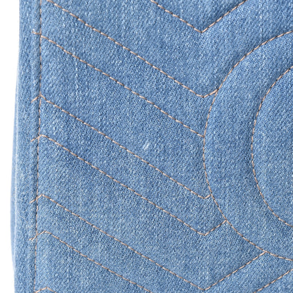 Gucci Denim Matelasse Small Pearly GG Marmont Tote Blue 11 of 11