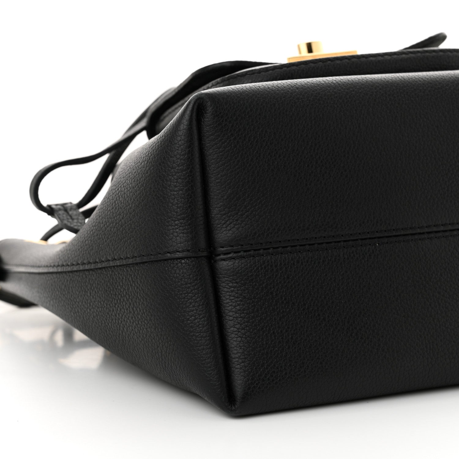 Louis Vuitton Calfskin Lockme Bucket MM Black 8 of 11