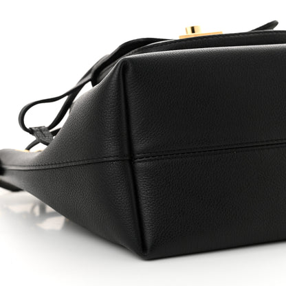 Louis Vuitton Calfskin Lockme Bucket MM Black 8 of 11