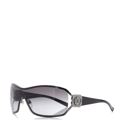 Chanel Swarovski Crystal Camellia CC Sunglasses 4164-B Black 1 of 8
