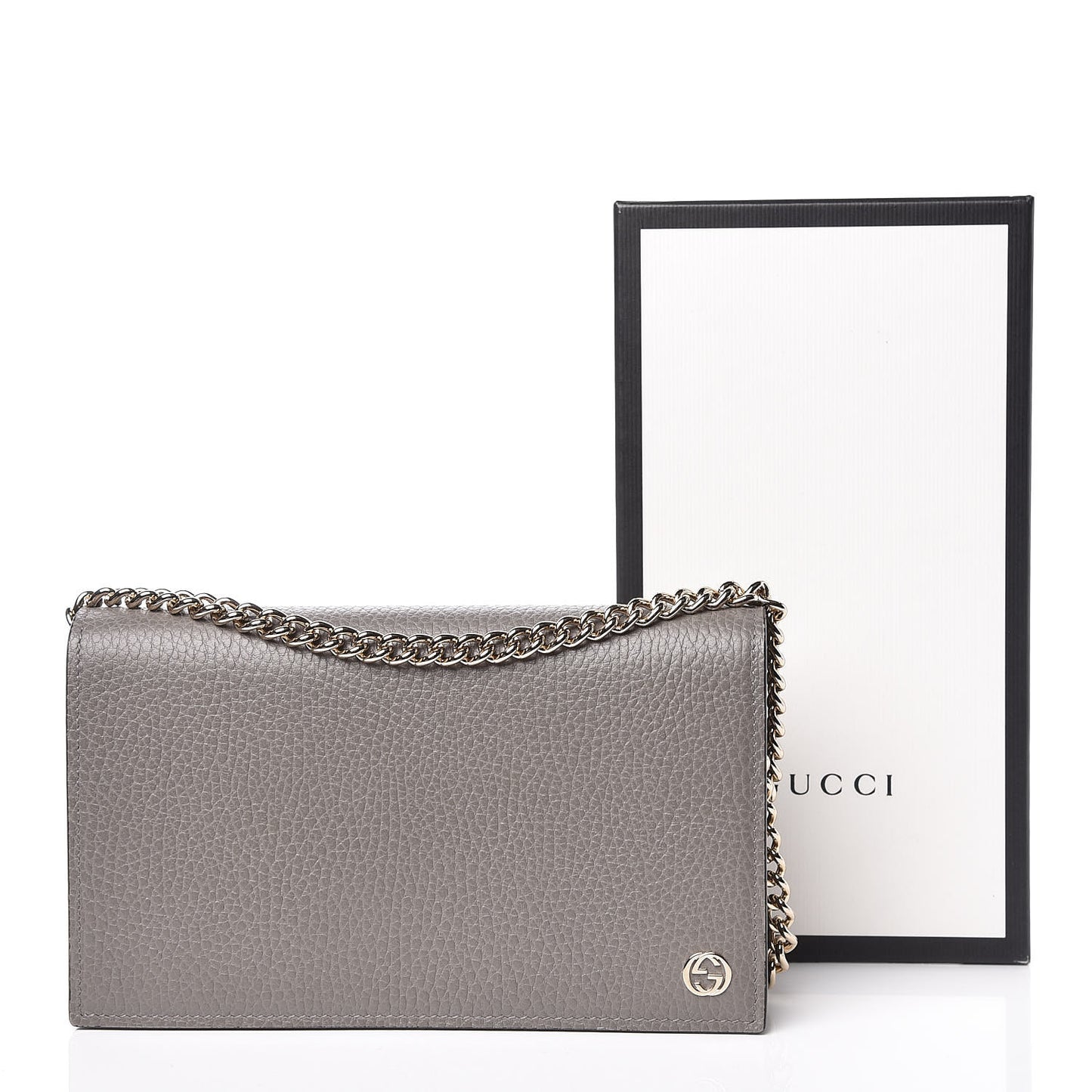 Dollar Calfskin Medium Betty Chain Wallet Loess