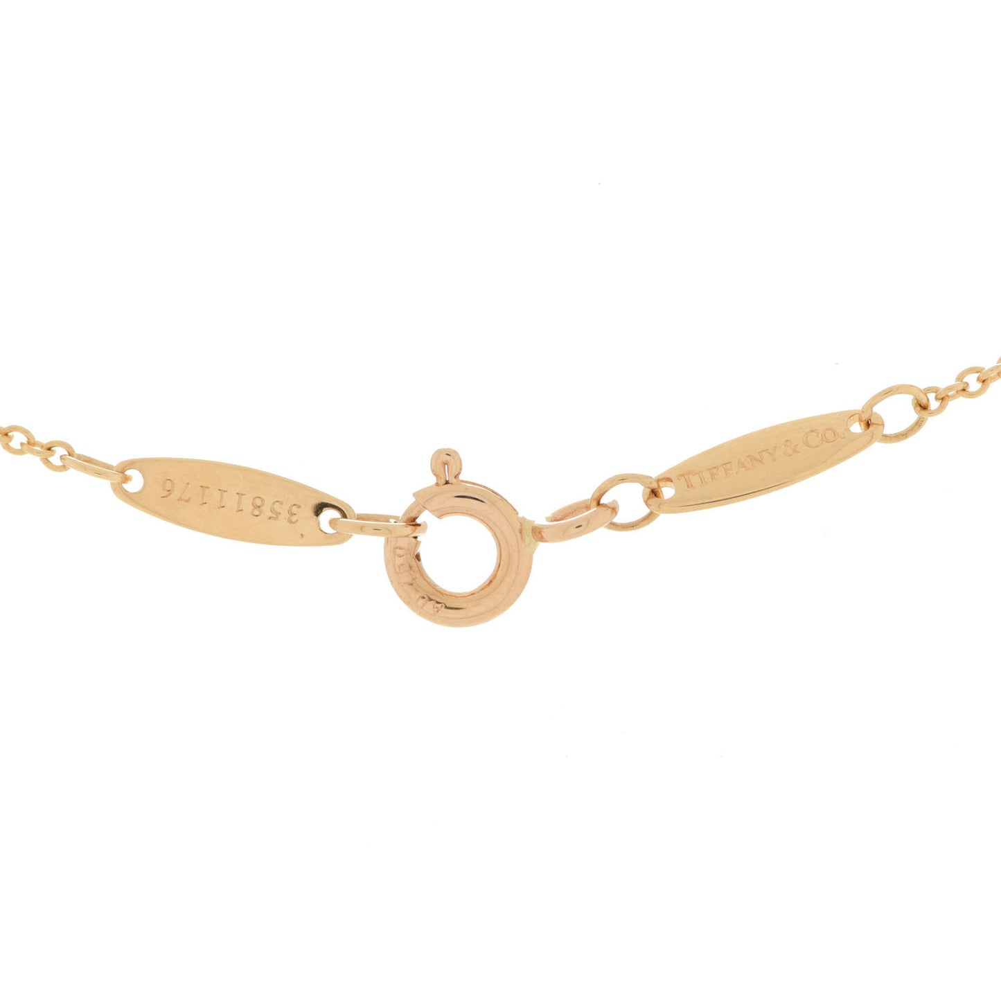 18K Yellow Gold Diamond .21ct Elsa Peretti Diamonds by the Yard Pendant Necklace