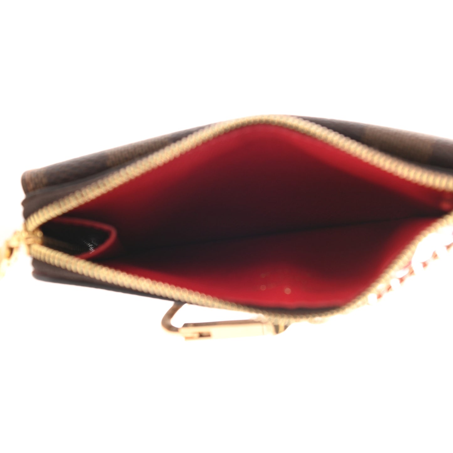 Damier Ebene Recto Verso Card Holder Red
