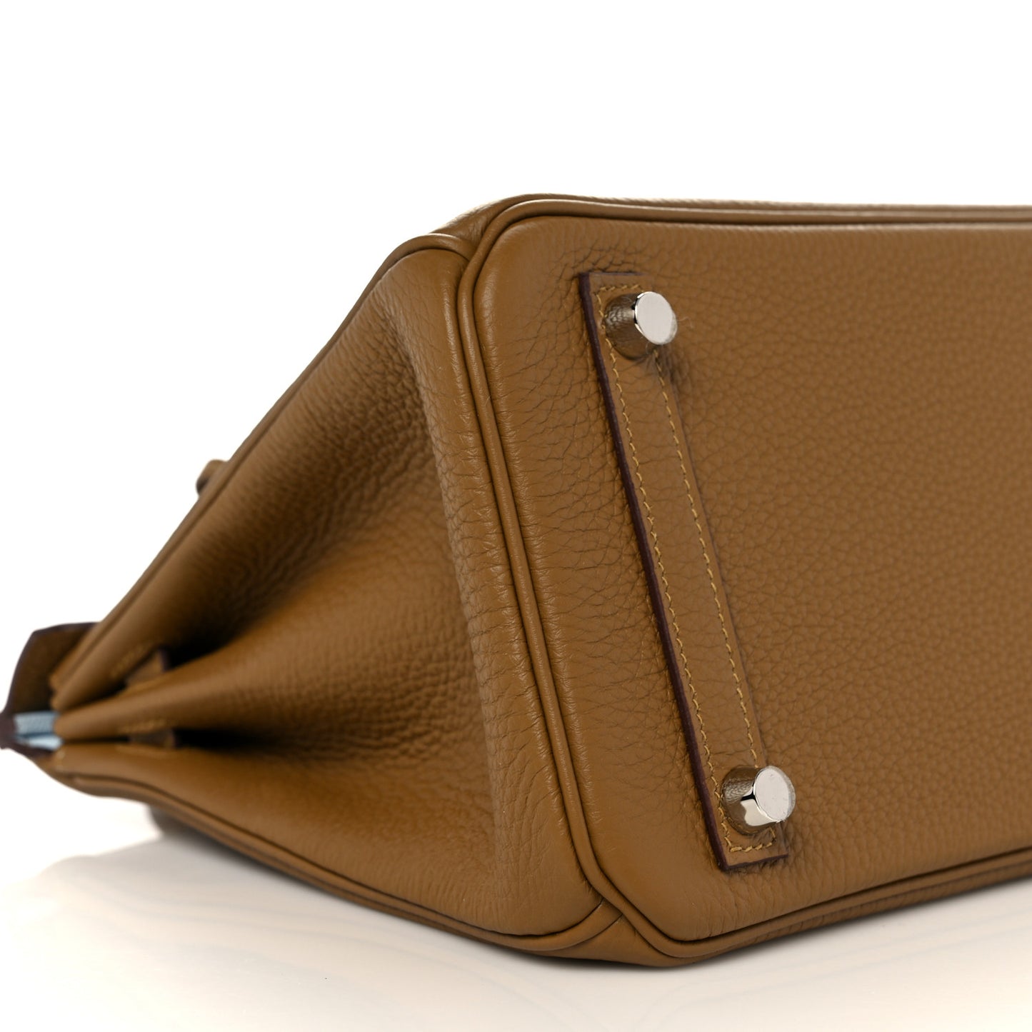 Togo Verso Birkin 25 Bronze Dore Bleu Brume