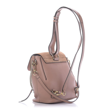 Chloe Suede Calfskin Small Faye Backpack Nougat 2 of 9