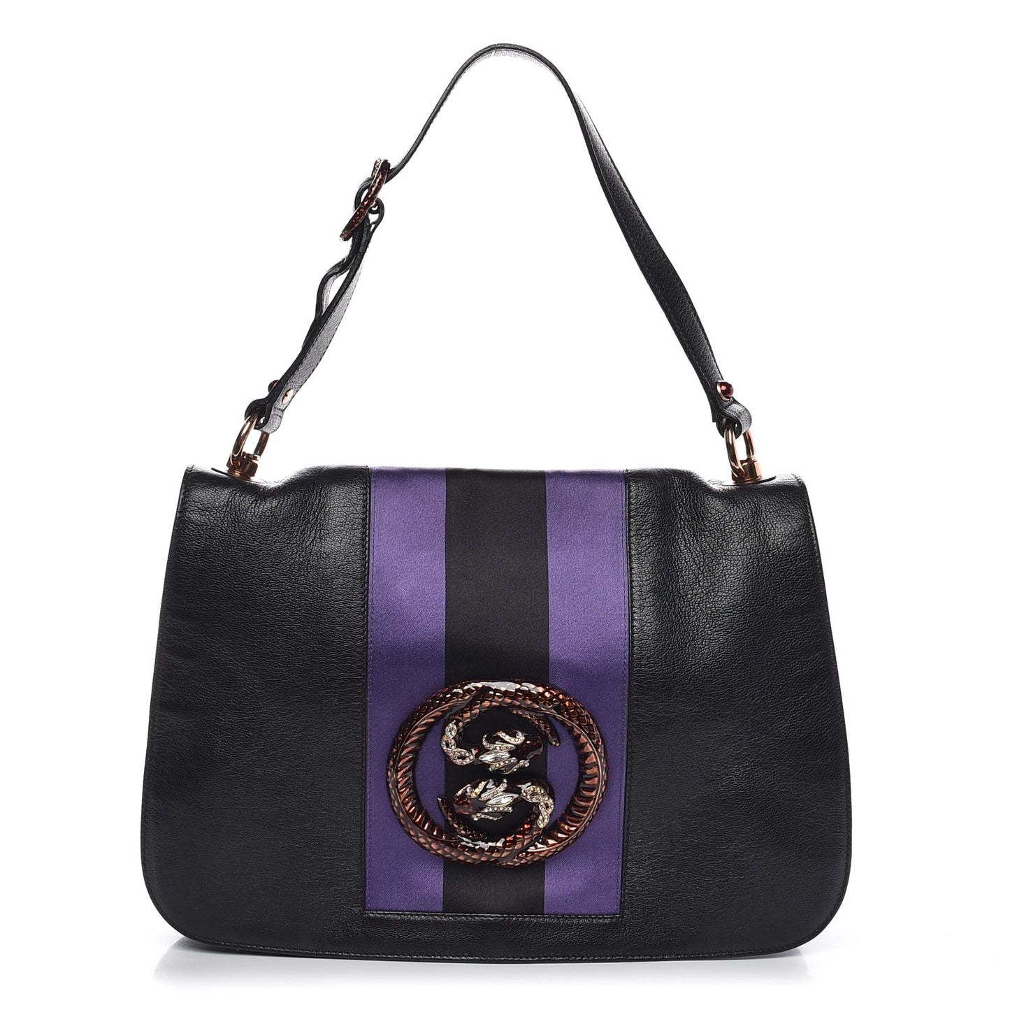 Calfskin Web Tom Ford Snake Shoulder Bag Purple