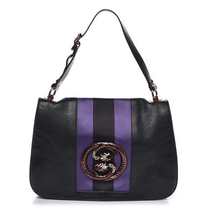 Gucci Calfskin Web Tom Ford Snake Shoulder Bag Purple 1 of 7