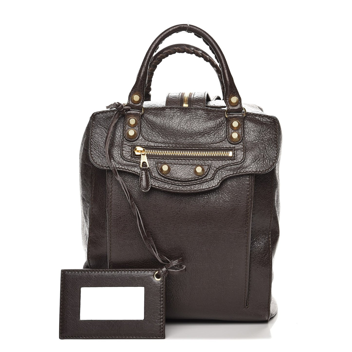 Agneau Giant 12 Gold Hardware Zip Traveler Backpack Charbon