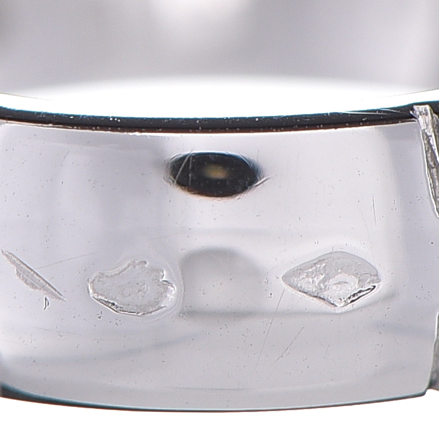 Hermes 18K White Gold Hercules H Ring 50 5.25 6 of 7