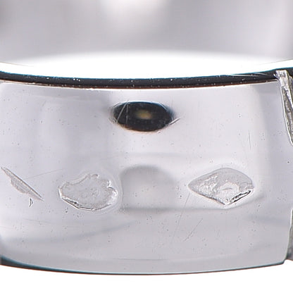 Hermes 18K White Gold Hercules H Ring 50 5.25 6 of 7