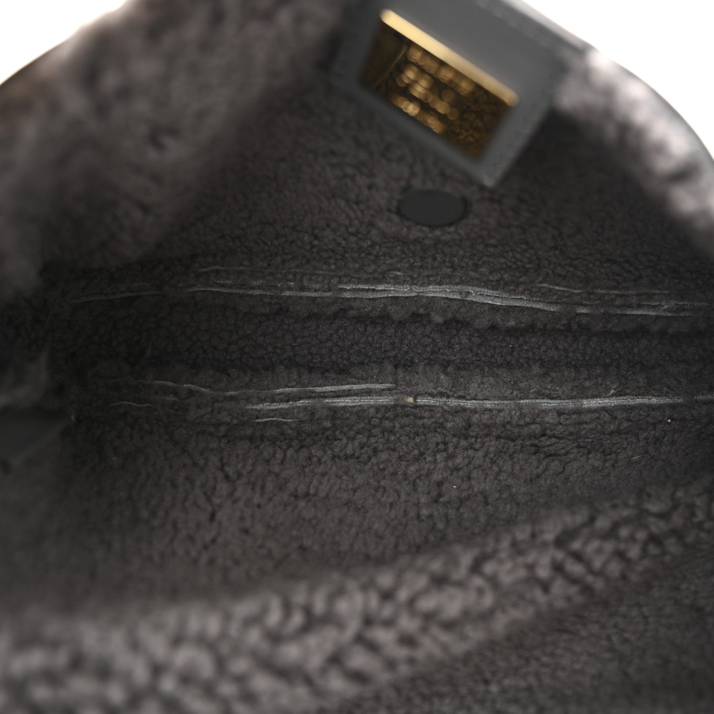 Lambskin Shearling Baguette Anthracite