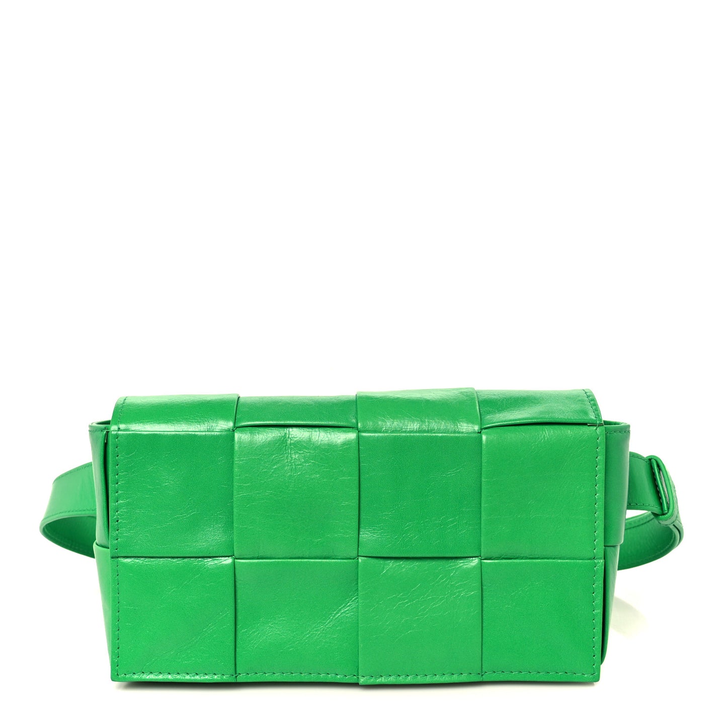 Paper Calfskin Intreccio Cassette Belt Bag Parakeet